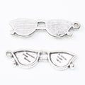 Antique Metal Sunglasses Charm Pendant With Textured Detail, 2 Finishes view 2