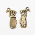 Golf Bag Charm in 2 Metal Finishes for Jewelry Making view 2