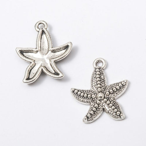 Close view of Textured Starfish metal shape and surface detail