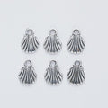 Scallop Shell Detailed Metal Charm in 2 Finishes for Crafting view 2
