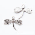 Textured Dragonfly Charms in Antique Bronze, Antique Silver view 2