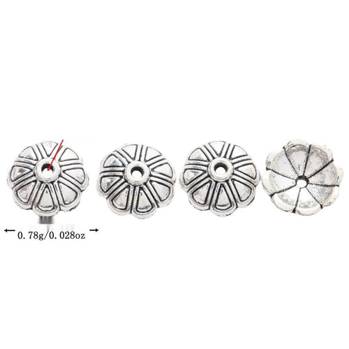 Mixed Flower Bead Caps shown from an additional product angle 2