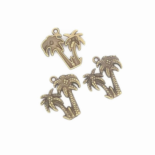 Palm Tree Charms showing front details and finish