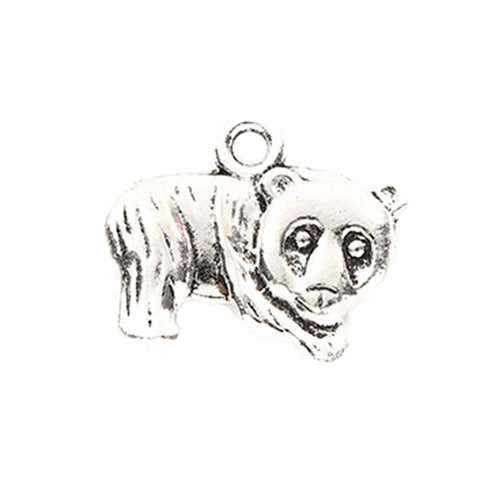 Alternate image of walking panda charm showing available finishes and form