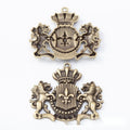 Crowned Lion Crest Charm Metal Jewelry Making Pieces view 2