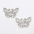 Filigree Butterfly Charm Pendants in 2 Metal Finish Options view 2