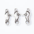 Curled Tail Seahorse Charms in Two Antique Metal Finishes view 2