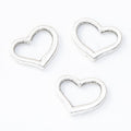 Antique Open Heart Metal Link Component, Two Finishes view 2