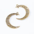 Filigree Crescent Moon Double Loop Connectors in Eight Finishes view 2
