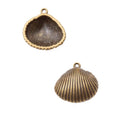Vintage Scallop Shell Charms in Multiple Finishes for Jewelry Making view 2