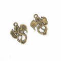 Curled Dragon Two Loop Connector in Multiple Metal Finishes for Jewelry Making view 2