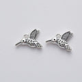 Flying Hummingbird Charm Metal Pendant for Jewelry Making view 2