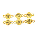 Double Loop Compass Connector Charms in Four Metallic Finishes view 2
