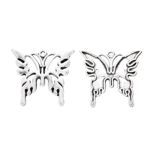 Additional front and reverse view of the openwork butterfly charm