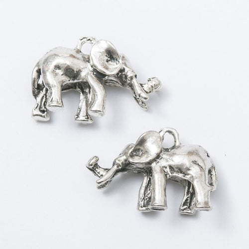 Front and reverse view of the elephant charm