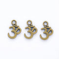 Om Symbol Cutout Metal Charm in 2 Pictured Finishes view 2