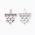 Five-Loop Bar Connector Jewelry Connector Component in Antique Silver view 2