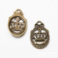Oval Openwork Crown Metal Charm Pendant For Jewelry Making And Craft Projects view 2