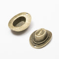 Cowboy Hat Shaped Metal Beads in 2 Metal Finish Options view 2