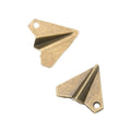 Folded Paper Airplane Metal Charms in Five Finishes view 2