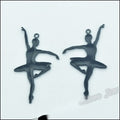 Ballet Dancer Metal Charms in 1 Pictured Finish for Jewelry Crafts view 2