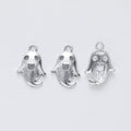Smiling Ghost Metal Charm in Antique Bronze and Antique Silver view 2