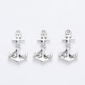 Rope Wrapped Anchor Charm in 6 Metal Finishes for Jewelry Making view 2