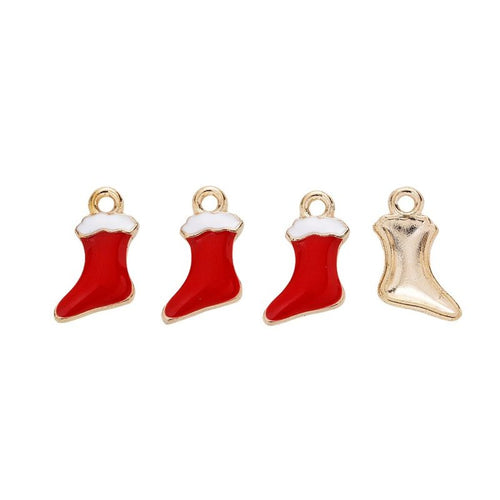 Grouped christmas stocking components showing repeated front details and finish