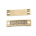 Love Curved Two Loop Connector in Two Antique Finishes view 2