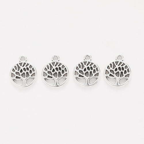 Small Tree of Life Charm front and reverse details on a white background
