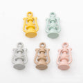 Pastel Lantern Charms in Beige, Mint Blue, Pink, Light Gray, Yellow view 2