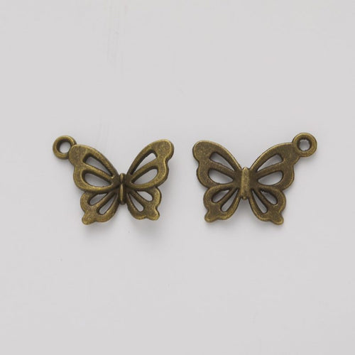 Close view of Open Wing Butterfly metal shape and surface detail