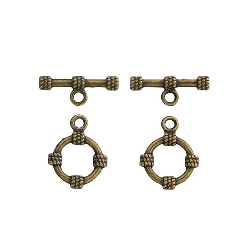Textured Round Toggle Clasp pictured from the front