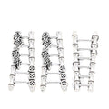 Bamboo Ladder Charm in Antique Silver for Jewelry Making view 2