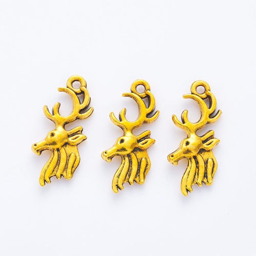Detailed view of leaping stag metal component
