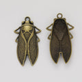 Cicada Metal Pendant Charms in 4 Distinct Finishes view 2