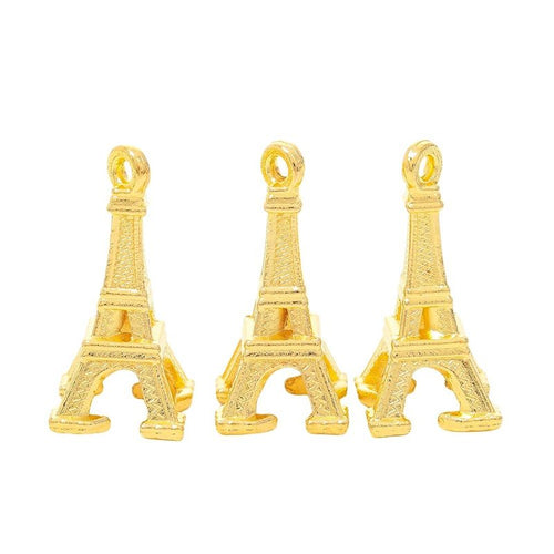 Additional front and reverse view of the Eiffel Tower charm