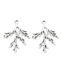 Branch Sprig Vintage Metal Charm Pendant for Jewelry Making view 2