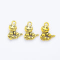 Seated Cartoon Snake Metal Charms in Five Metal Finishes view 2