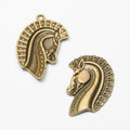 Decorative Horse Head Metal Charms in Three Finishes view 2
