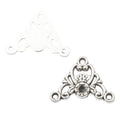 Floral Scroll Three Loop Connector in Two Antique Finishes view 2