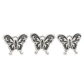 Outlined Butterfly Alloy Charm in Antique Silver Finish view 2