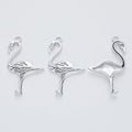 Standing Crane Bird Charms in Antique Bronze, Antique Gold, Antique Silver view 2