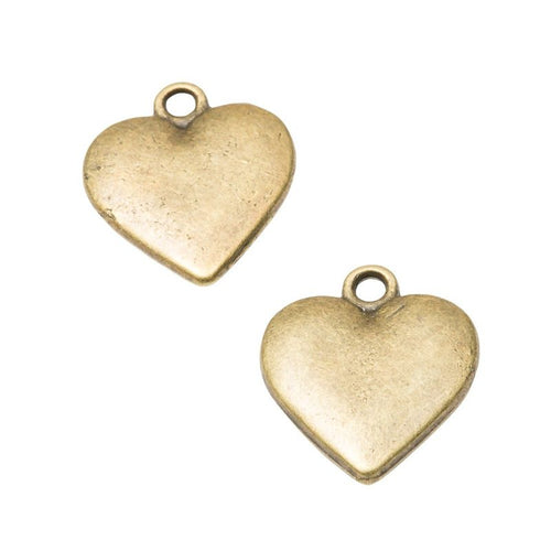 Smooth Heart Charm pictured from the front