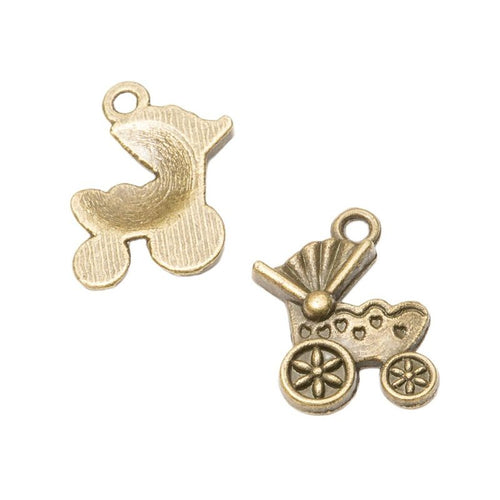 Alternate product view of baby stroller charms on a white background