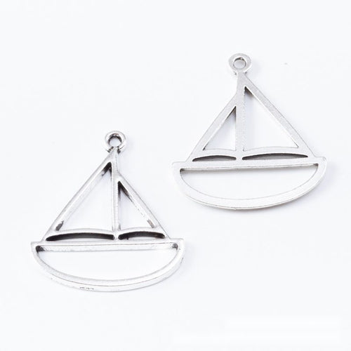 Close view showing the front and reverse details of the open sailboat bezel frame