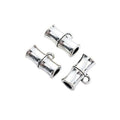 Bamboo Shape Three Way Bail Bead in Textured Metal for Jewelry Making view 2