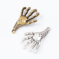 Skeleton Hand Connector Charm in Two Antique Metal Finishes view 2