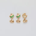 Enamel Sitting Cat Charm Metal Pendant for Jewelry Making view 2