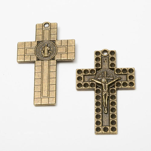 Studded Cross Charms showing front details and finish